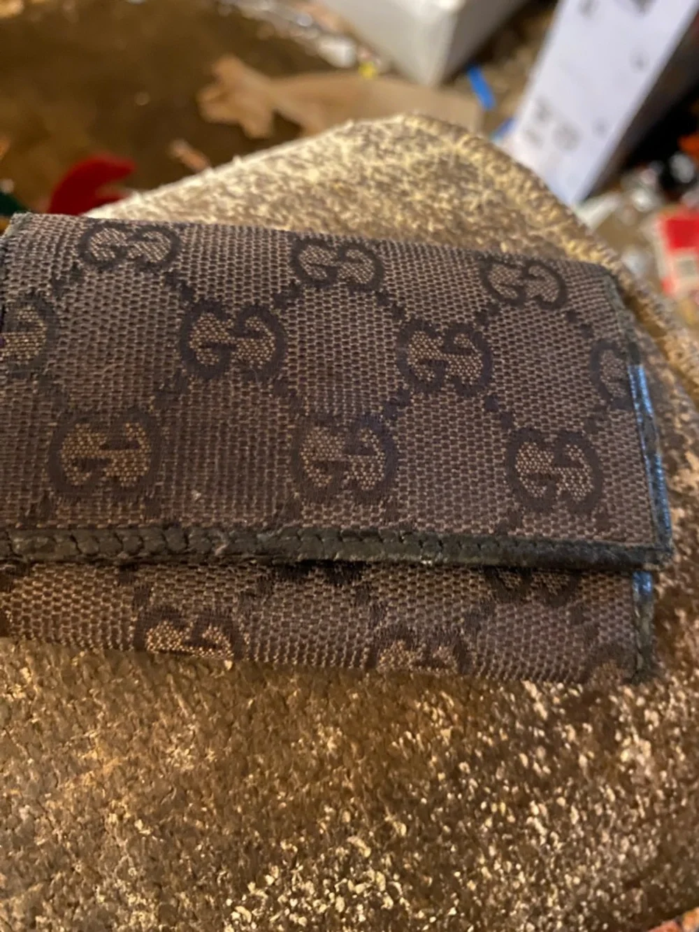 GUCCI VINTAGE MONAGRAM KEY CASE WALLET - Picture 1 of 10